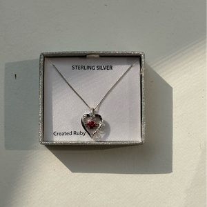 Heart Ruby Necklace